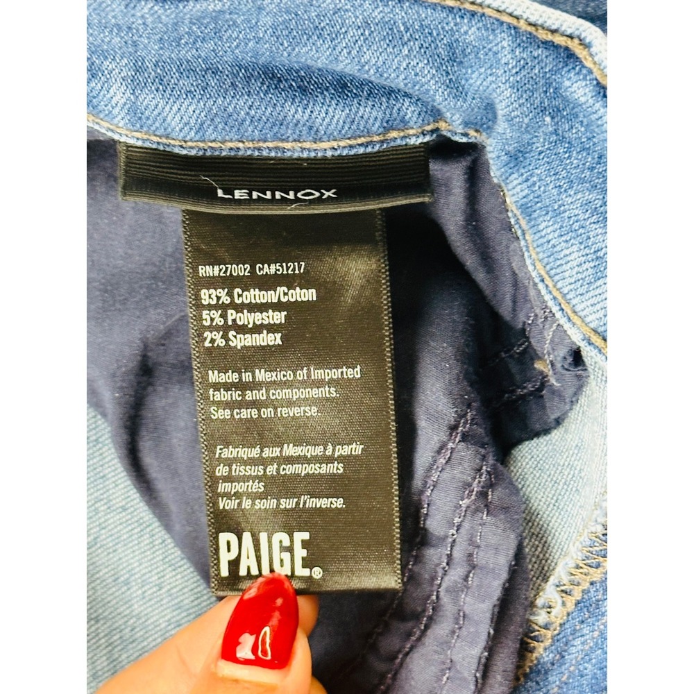 PAIGE Lennox Slim Fit Jeans 34 Blue Atwell‎ Wash Transcend Vintage Denim Stretch - Picture 4 of 12